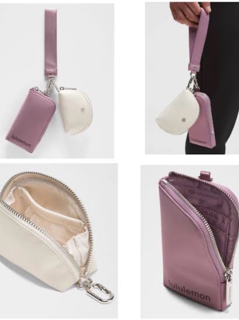 lululemon athletica Lavender & Cream Two-Piece Wristlet Keychain Set